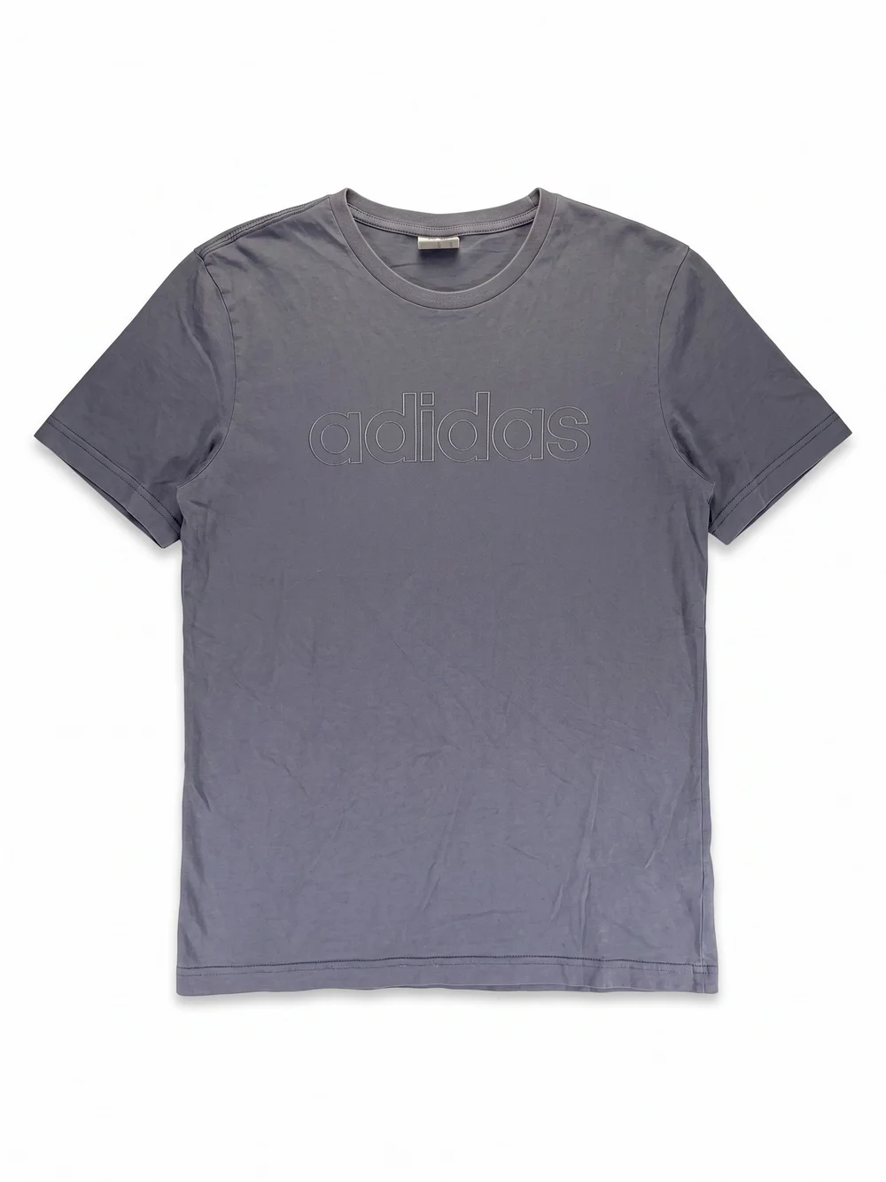 adidas Slate Gray Embossed Logo Short Sleeve Tee